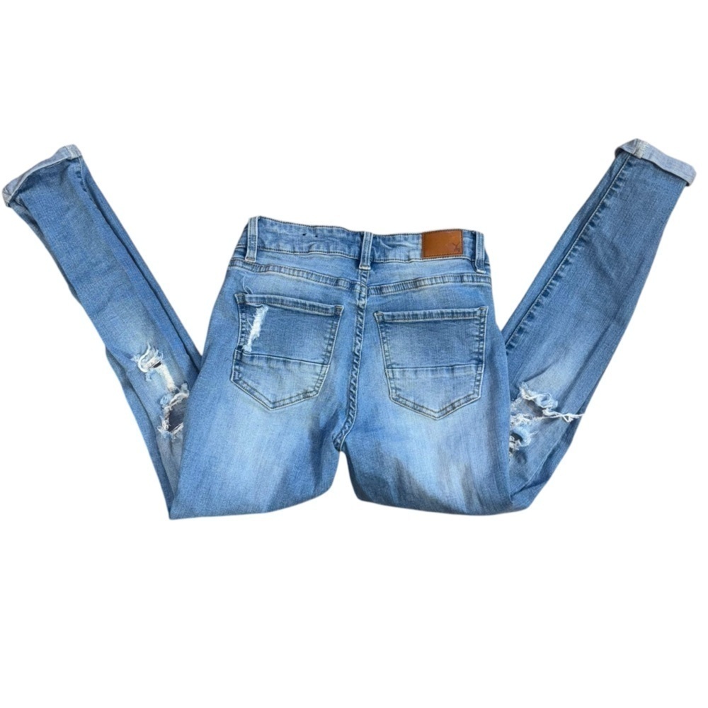 Resfeber LA Collection Boyfriend Skinny Fit Womens 2 Lowrise Distressed Light